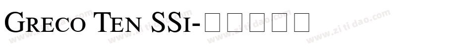 Greco Ten SSi字体转换